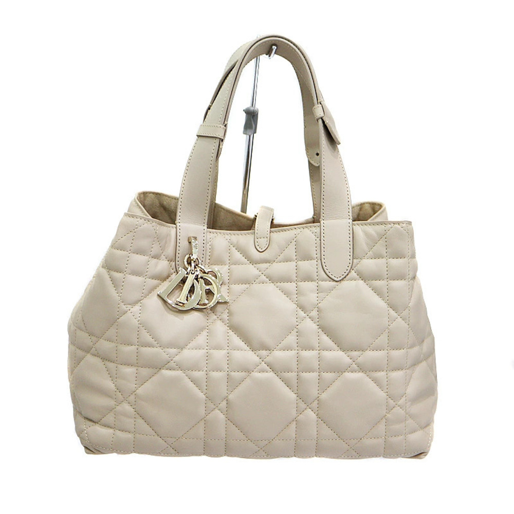 Dior Toujours Bag Tote Beige Leather